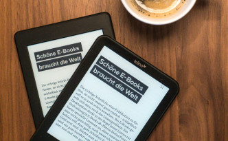 E-Book- Reader und Kaffee
